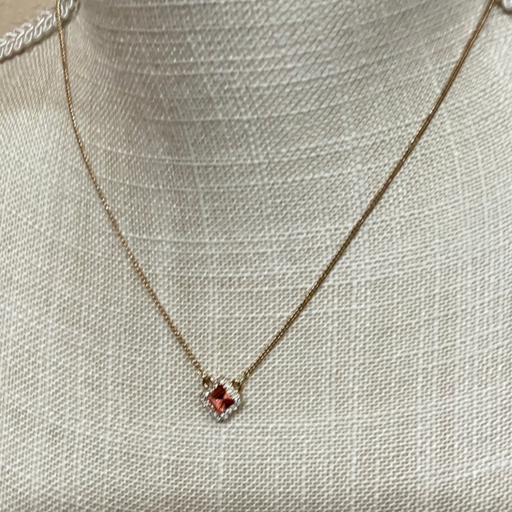 Givenchy Pink Stone Crystal Halo Necklace